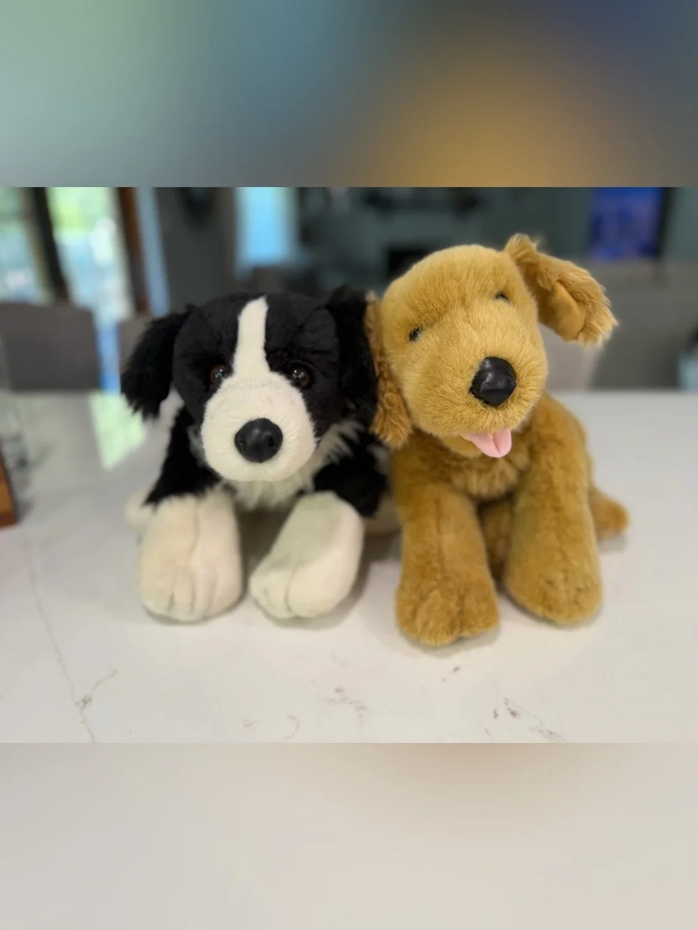 Build-A-Bear Plush Puppy Pair - Golden Retriever and Border Collie - vintage